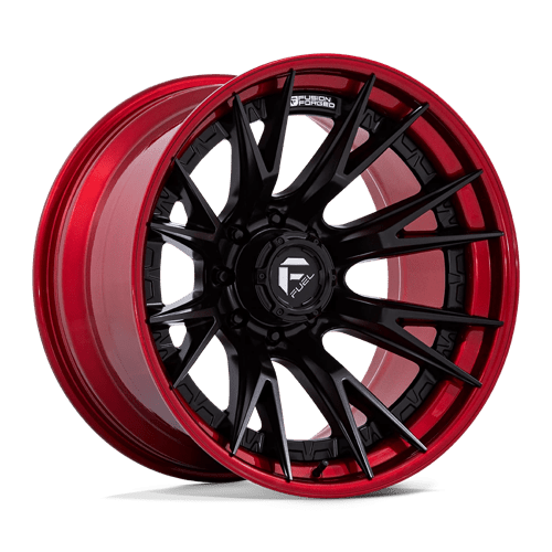 Fuel 1PC | FC402 CATALYST | 22.0x12.00 | 8X170 | -44 | MATTE BLACK W/ CANDY RED LIP