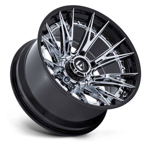 Fuel 1PC | FC402 CATALYST | 20.0x10.00 | 8X165.1 | -18 | CHROME W/ GLOSS BLACK LIP