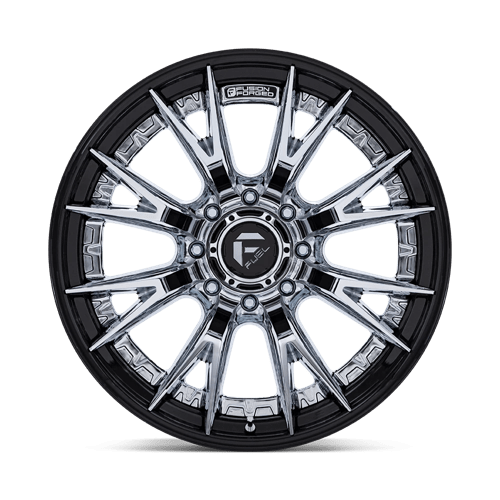 Fuel 1PC | FC402 CATALYST | 22.0x12.00 | 8X165.1 | -44 | CHROME W/ GLOSS BLACK LIP