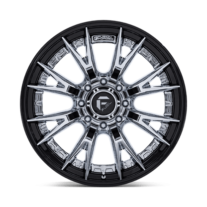Fuel 1PC | FC402 CATALYST | 22.0x12.00 | 8X165.1 | -44 | CHROME W/ GLOSS BLACK LIP