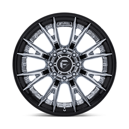 Fuel 1PC | FC402 CATALYST | 22.0x10.00 | 8X165.1 | -18 | CHROME W/ GLOSS BLACK LIP