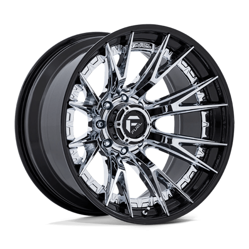 Fuel 1PC | FC402 CATALYST | 24.0x12.00 | 8X180 | -44 | CHROME W/ GLOSS BLACK LIP