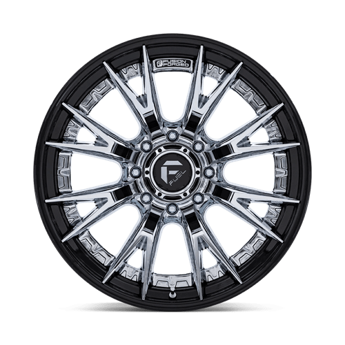 Fuel 1PC | FC402 CATALYST | 24.0x12.00 | 8X180 | -44 | CHROME W/ GLOSS BLACK LIP