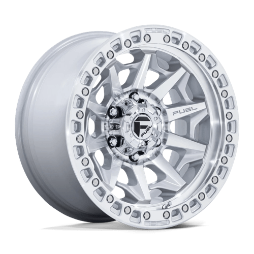 Fuel 1PC | D883 COVERT | 17.0x9.00 | 8X180 | 1 | SILVER W/ MACHINED FACE