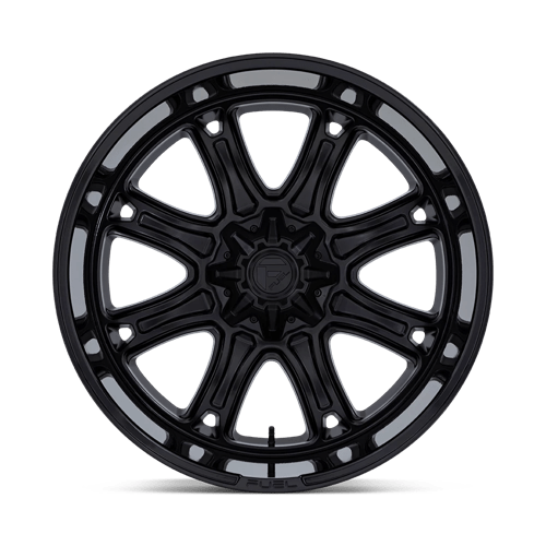 Fuel 1PC | DARKSTAR | 20.0x10.00 | 5X114.3/5X127 | -18 | MATTE BLACK W/ GLOSS BLACK LIP