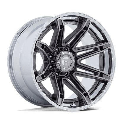Fuel 1PC | FC401 BRAWL | 22.0x12.00 | 8X165.1 | -44 | PLATINUM W/ CHROME LIP