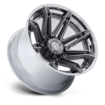 Fuel 1PC | FC401 BRAWL | 22.0x12.00 | 8X165.1 | -44 | PLATINUM W/ CHROME LIP