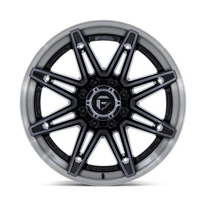 Fuel 1PC | FC401 BRAWL | 20.0x10.00 | 8X180 | -18 | GLOSS BLACK BRUSHED DARK TINT