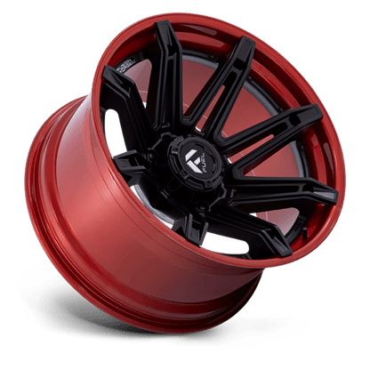 Fuel 1PC | FC401 BRAWL | 20.0x10.00 | 6X139.7 | -18 | MATTE BLACK W/ CANDY RED LIP