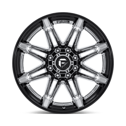 Fuel 1PC | FC401 BRAWL | 20.0x10.00 | 6X139.7 | -18 | CHROME W/ GLOSS BLACK LIP