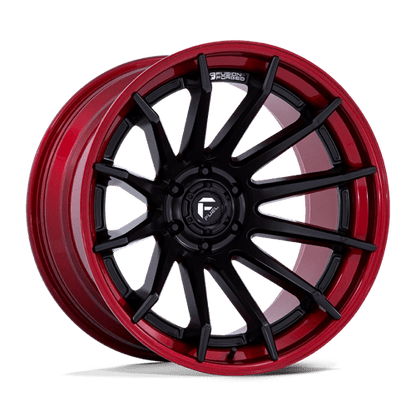 Fuel 1PC | FC403 BURN | 24.0x12.00 | 5X127 | -44 | MATTE BLACK W/ CANDY RED LIP