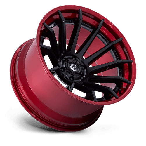 Fuel 1PC | FC403 BURN | 24.0x12.00 | 5X127 | -44 | MATTE BLACK W/ CANDY RED LIP