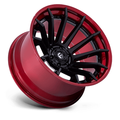 Fuel 1PC | FC403 BURN | 22.0x10.00 | 6X139.7 | -18 | MATTE BLACK W/ CANDY RED LIP