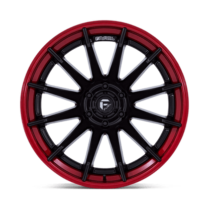 Fuel 1PC | FC403 BURN | 20.0x10.00 | 5X127 | -18 | MATTE BLACK W/ CANDY RED LIP