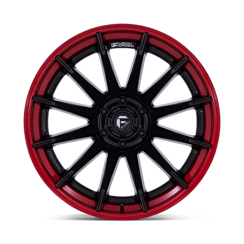Fuel 1PC | FC403 BURN | 22.0x10.00 | 5X127 | -18 | MATTE BLACK W/ CANDY RED LIP