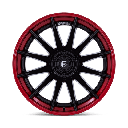 Fuel 1PC | FC403 BURN | 22.0x10.00 | 6X135 | -18 | MATTE BLACK W/ CANDY RED LIP