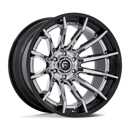 Fuel 1PC | FC403 BURN | 20.0x10.00 | 6X139.7 | -18 | CHROME W/ GLOSS BLACK LIP
