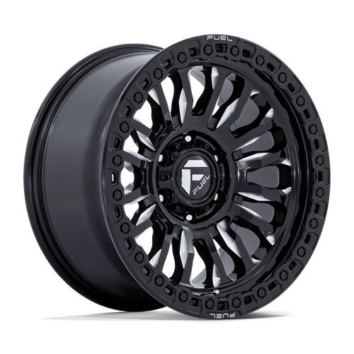 Fuel 1PC | FC857 RINCON | 17.0x9.00 | 8X165.1 | -12 | GLOSS BLACK MILLED