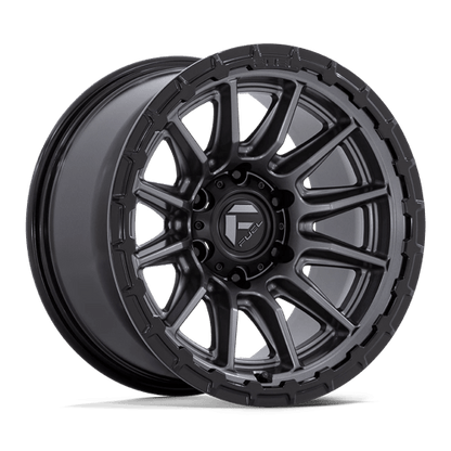 Fuel 1PC | FC866 PISTON | 17.0x9.00 | 6X139.7 | -12 | MATTE GUNMETAL GLOSS BLACK LIP