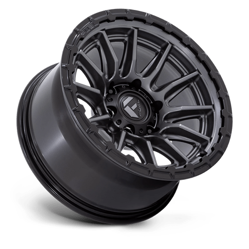 Fuel 1PC | FC866 PISTON | 17.0x8.50 | 6X139.7 | 25 | MATTE GUNMETAL GLOSS BLACK LIP