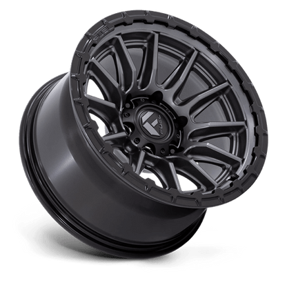 Fuel 1PC | FC866 PISTON | 22.0x10.00 | 6X139.7 | -18 | MATTE GUNMETAL GLOSS BLACK LIP