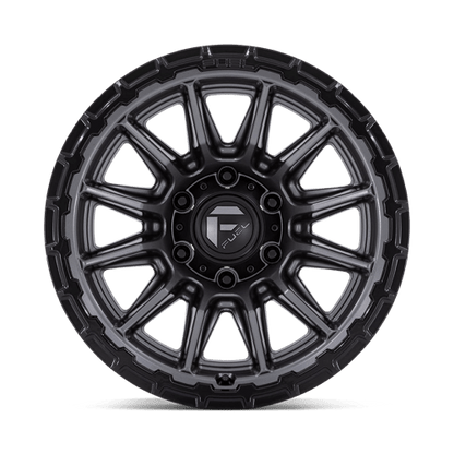 Fuel 1PC | FC866 PISTON | 20.0x10.00 | 6X135 | -18 | MATTE GUNMETAL GLOSS BLACK LIP