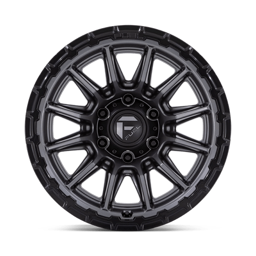 Fuel 1PC | FC866 PISTON | 17.0x9.00 | 6X135 | -12 | MATTE GUNMETAL GLOSS BLACK LIP