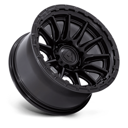 Fuel 1PC | FC866 PISTON | 17.0x9.00 | 5X127 | -12 | BLACKOUT W/ GLOSS BLACK LIP