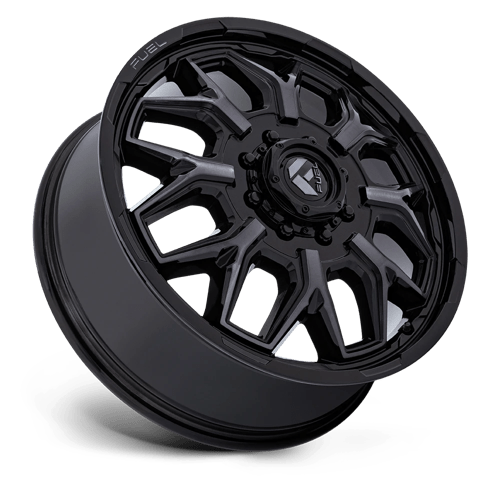 Fuel 1PC | D875 FLUX DUALLY | 20.0x8.25 | 8X165.1 | -265 | GLOSS BLACK BRUSH FC GRAY DDDT