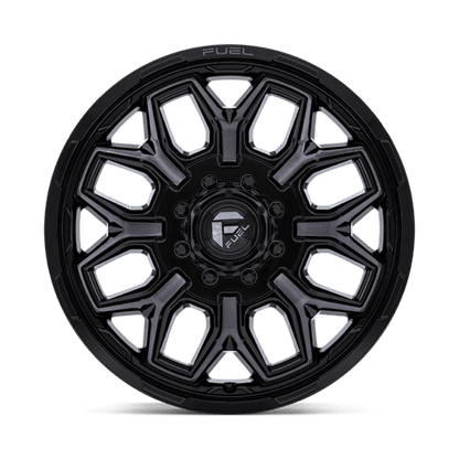 Fuel 1PC | D875 FLUX DUALLY | 20.0x8.25 | 8X165.1 | -201 | GLOSS BLACK BRUSH FC GRAY DDDT