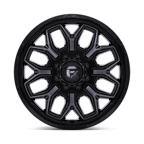 Fuel 1PC | D875 FLUX DUALLY | 20.0x8.25 | 8X200 | -201 | GLOSS BLACK BRUSH FC GRAY DDDT