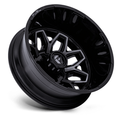 Fuel 1PC | D875 FLUX DUALLY | 20.0x8.25 | 8X210 | -246 | GLOSS BLACK BRUSH FC GRAY DDDT