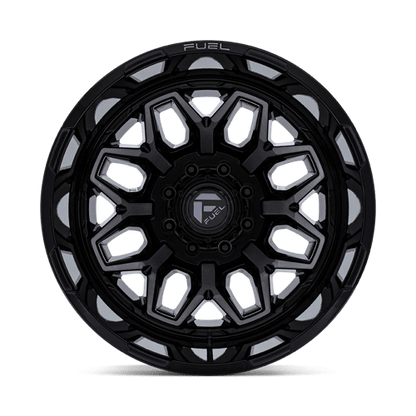 Fuel 1PC | D875 FLUX DUALLY | 20.0x8.25 | 8X210 | -246 | GLOSS BLACK BRUSH FC GRAY DDDT