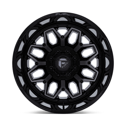 Fuel 1PC | D875 FLUX DUALLY | 20.0x8.25 | 8X165.1 | -265 | GLOSS BLACK BRUSH FC GRAY DDDT