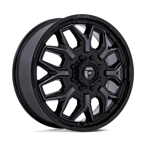 Fuel 1PC | D875 FLUX DUALLY | 22.0x8.25 | 8X200 | 104 | GLOSS BLACK BRUSH FC GRAY DDDT