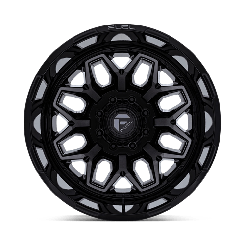 Fuel 1PC | D875 FLUX DUALLY | 22.0x8.25 | 8X165.1 | -227 | GLOSS BLACK BRUSH FC GRAY DDDT