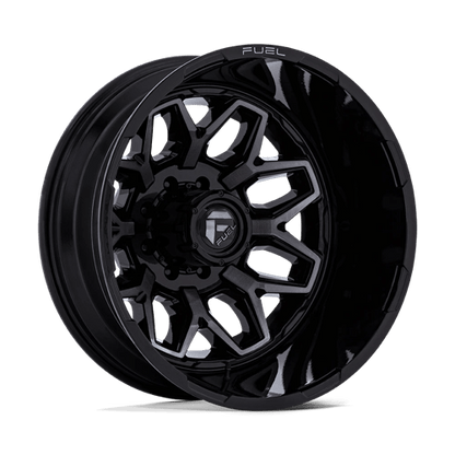 Fuel 1PC | D875 FLUX DUALLY | 20.0x8.25 | 8X210 | -246 | GLOSS BLACK BRUSH FC GRAY DDDT