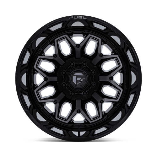 Fuel 1PC | D875 FLUX DUALLY | 22.0x8.25 | 8X165.1 | -246 | GLOSS BLACK BRUSH FC GRAY DDDT