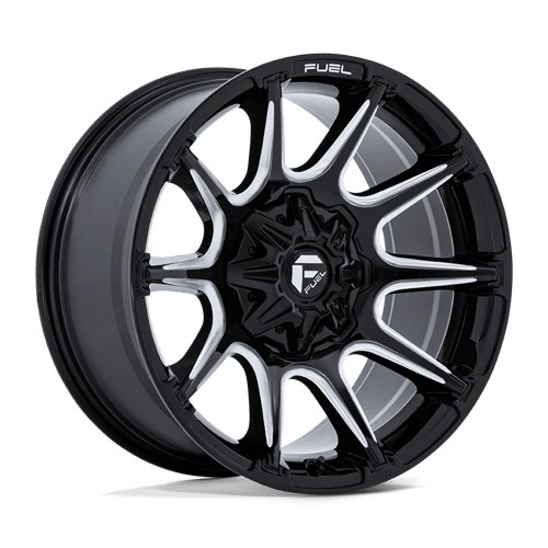 Fuel 1PC | FC880 SUPER C | 20.0x10.00 | 8X180 | -18 | GLOSS BLACK MILLED