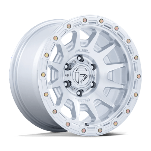 Fuel 1PC | FC884 FORTRESS | 18.0x9.00 | 6X120 | 1 | GLOSS SILVER W/ MACHINED FACE