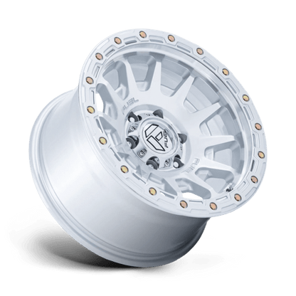 Fuel 1PC | FC884 FORTRESS | 18.0x9.00 | 5X127 | 20 | GLOSS SILVER W/ MACHINED FACE