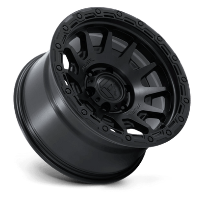 Fuel 1PC | FC884 FORTRESS | 17.0x8.50 | 6X139.7 | 0 | MATTE BLACK W/ GLOSS BLACK LIP