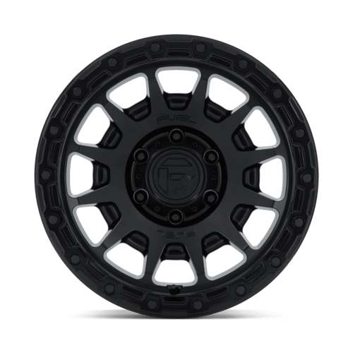 Fuel 1PC | FC884 FORTRESS | 17.0x8.50 | 6X135 | 25 | MATTE BLACK W/ GLOSS BLACK LIP