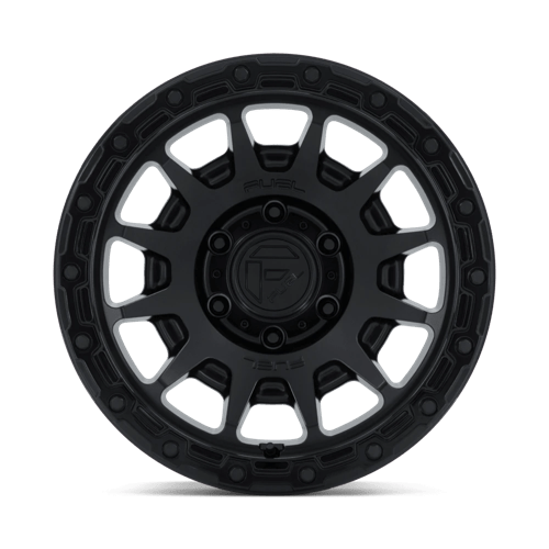 Fuel 1PC | FC884 FORTRESS | 18.0x9.00 | 6X114.3 | 20 | MATTE BLACK W/ GLOSS BLACK LIP