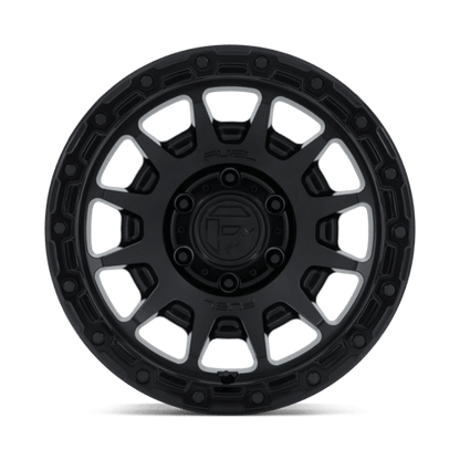 Fuel 1PC | FC884 FORTRESS | 18.0x9.00 | 6X114.3 | 20 | MATTE BLACK W/ GLOSS BLACK LIP
