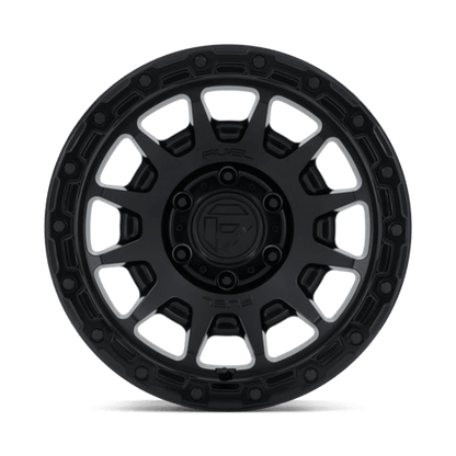 Fuel 1PC | FC884 FORTRESS | 17.0x8.50 | 5X127 | 0 | MATTE BLACK W/ GLOSS BLACK LIP