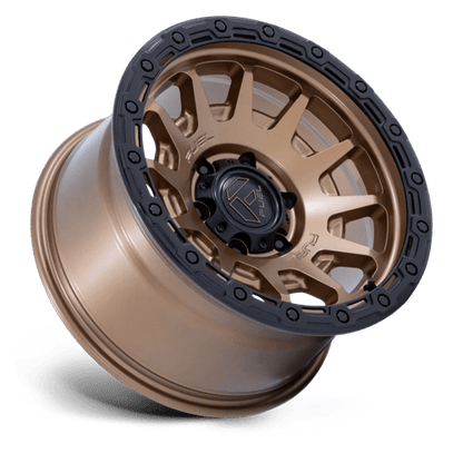 Fuel 1PC | FC884 FORTRESS | 17.0x8.50 | 5X127 | 0 | MATTE BRONZE W GLOSS BLACK LIP