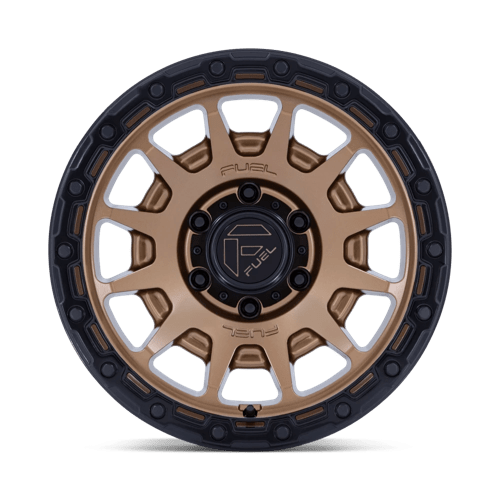 Fuel 1PC | FC884 FORTRESS | 17.0x8.50 | 6X135 | 0 | MATTE BRONZE W GLOSS BLACK LIP