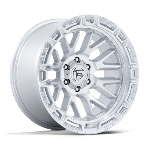 Fuel 1PC | FC890 RAIL | 17.0x9.00 | 6X139.7 | 1 | GLOSS SILVER W/ MACHINED FACE