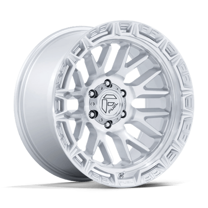Fuel 1PC | FC890 RAIL | 17.0x9.00 | 5X127 | -12 | GLOSS SILVER W/ MACHINED FACE